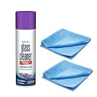 Glass Cleaner, Lavender Scent, 19 oz bundle with 2 microfiber towel