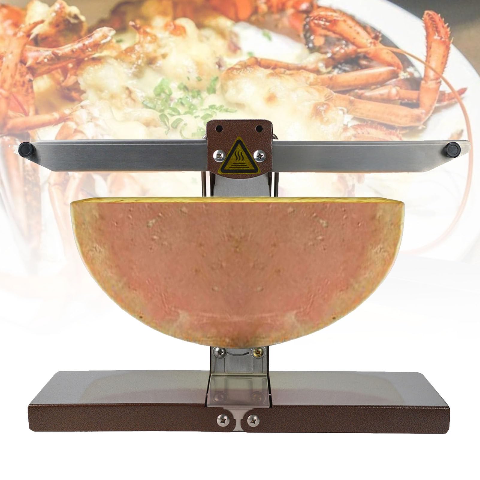 Elektrische Raclette-Maschine – kommerzieller Käseschmelzgerät mit verstellbarem Winkel zum Schmelzen von Käse, ideal zum Servieren von Nachos, Scheiben und mehr