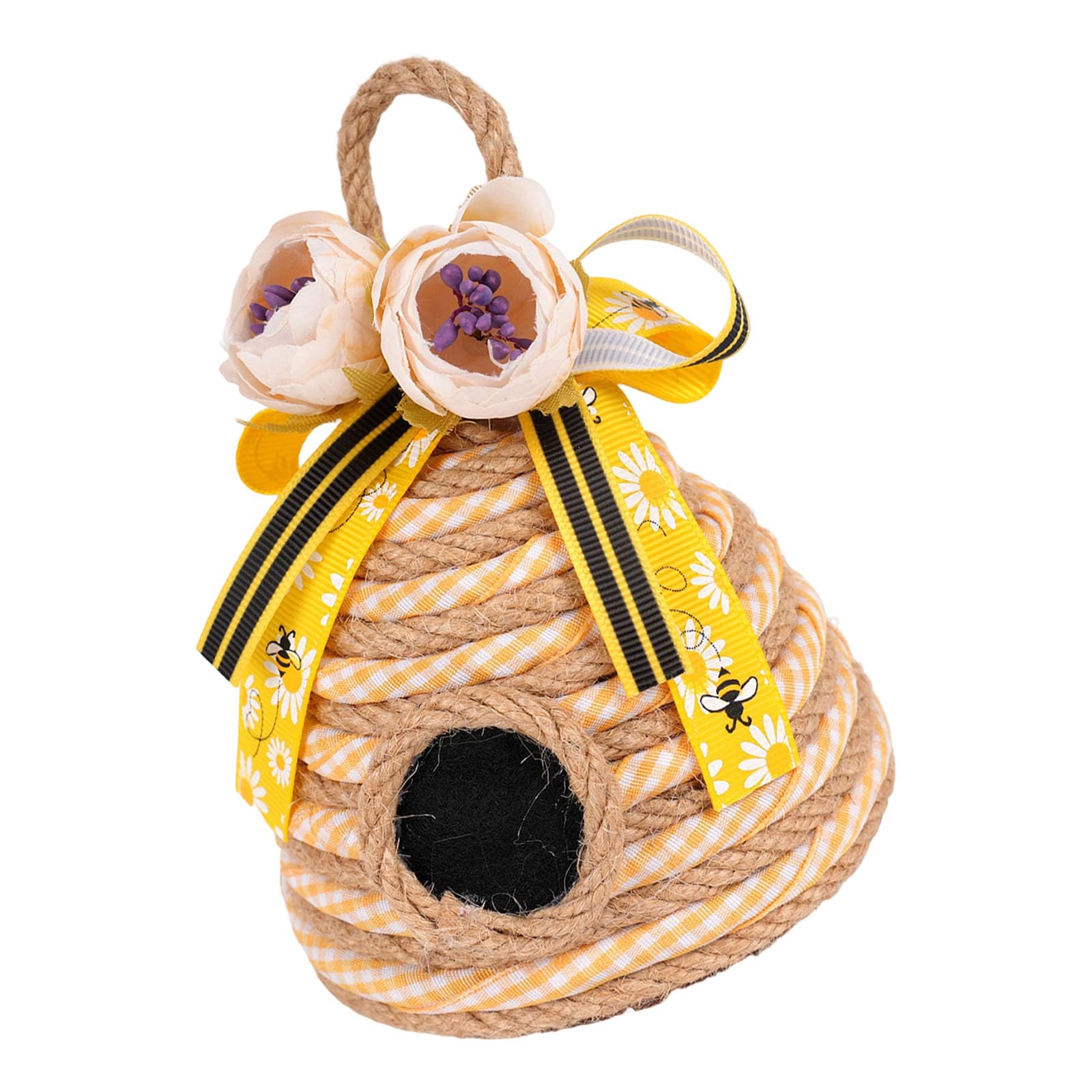 Whoasyst Hand Woven Geometric Wall Hanging Ornament Twine Rope Geometric for Birthday Celebration Christmas Decoration Natural Fiber Party Deck