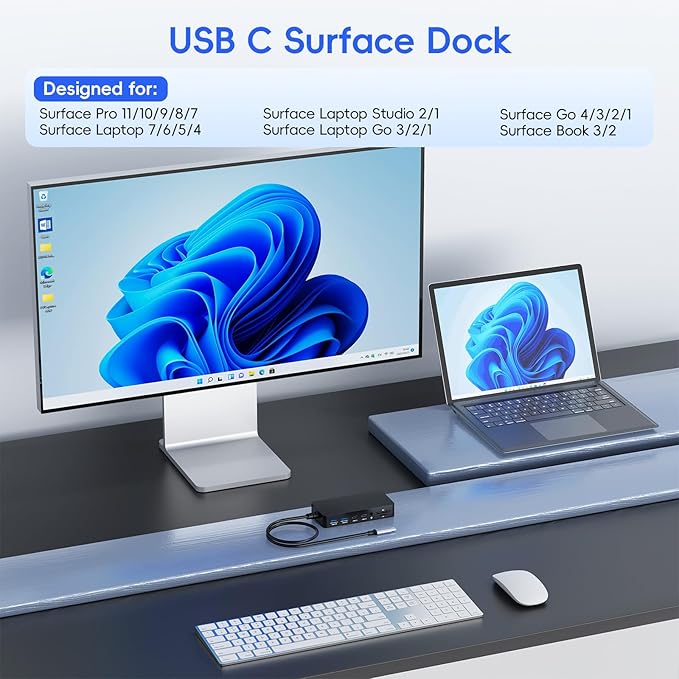 Docking Station USB C 12 en 1 MTAKYA para Surface Pro/Laptop miniatura 7