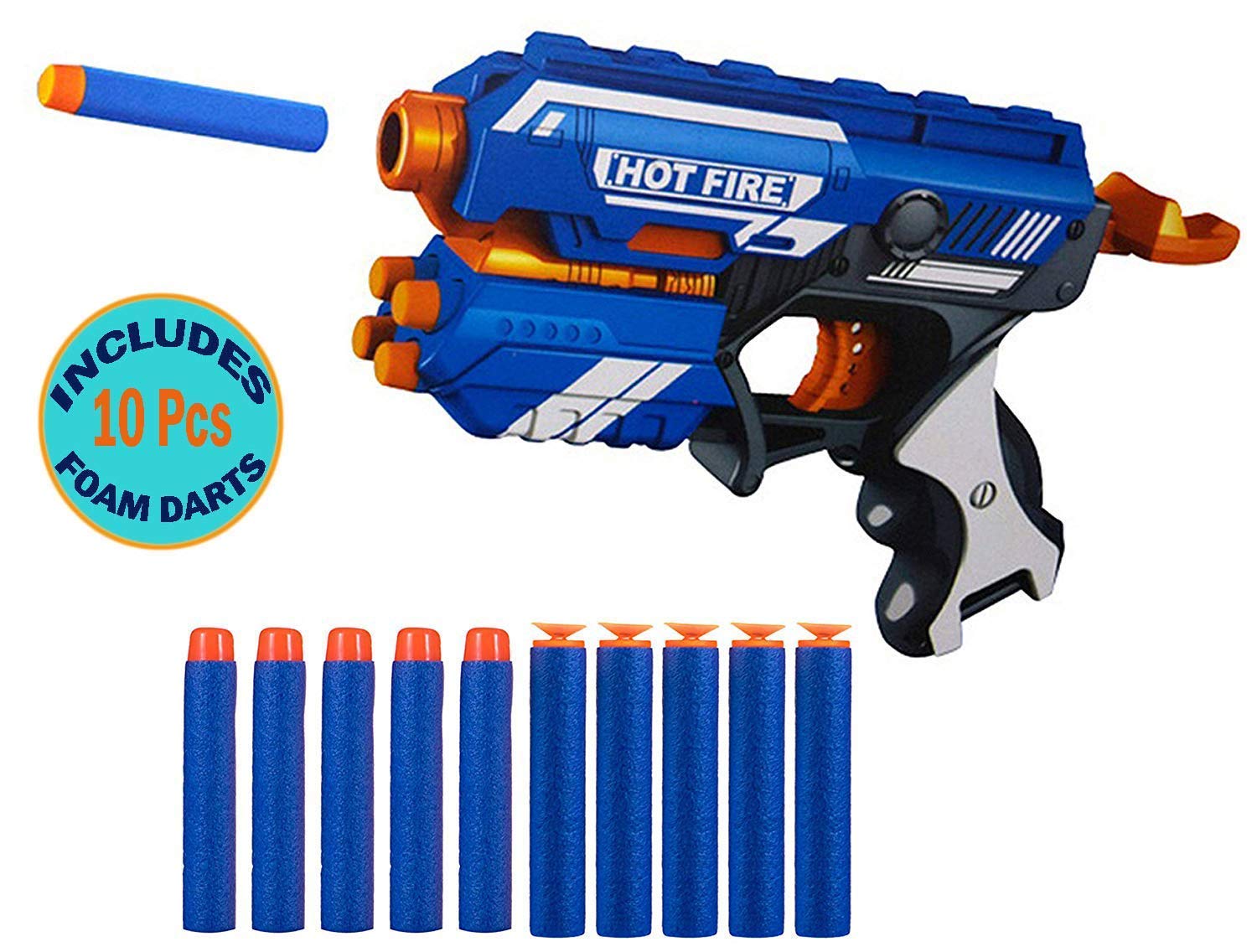 myhoodwink® Blaster Hot Fire Gun Bullets Toy for Kids, Safe and LongRange Shooting Gun, (10