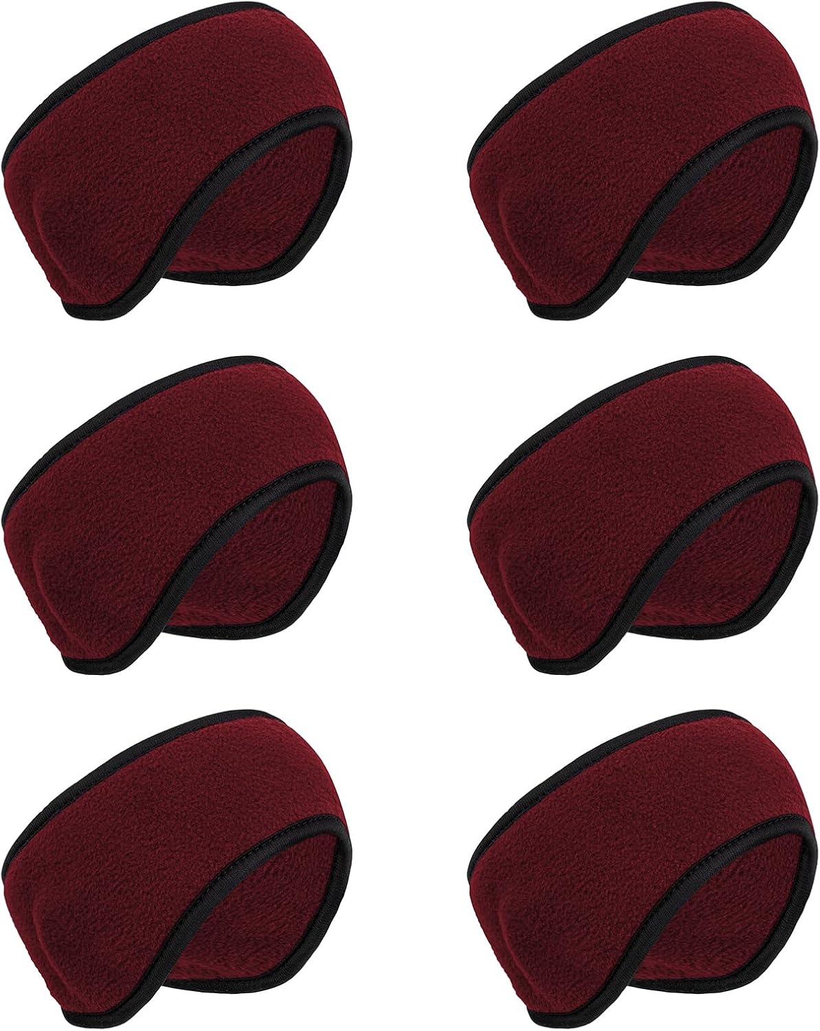TopTie 6-Pack Ear Warmers Headband Fleece Ear Muffs Full Cover for Men Women Winter