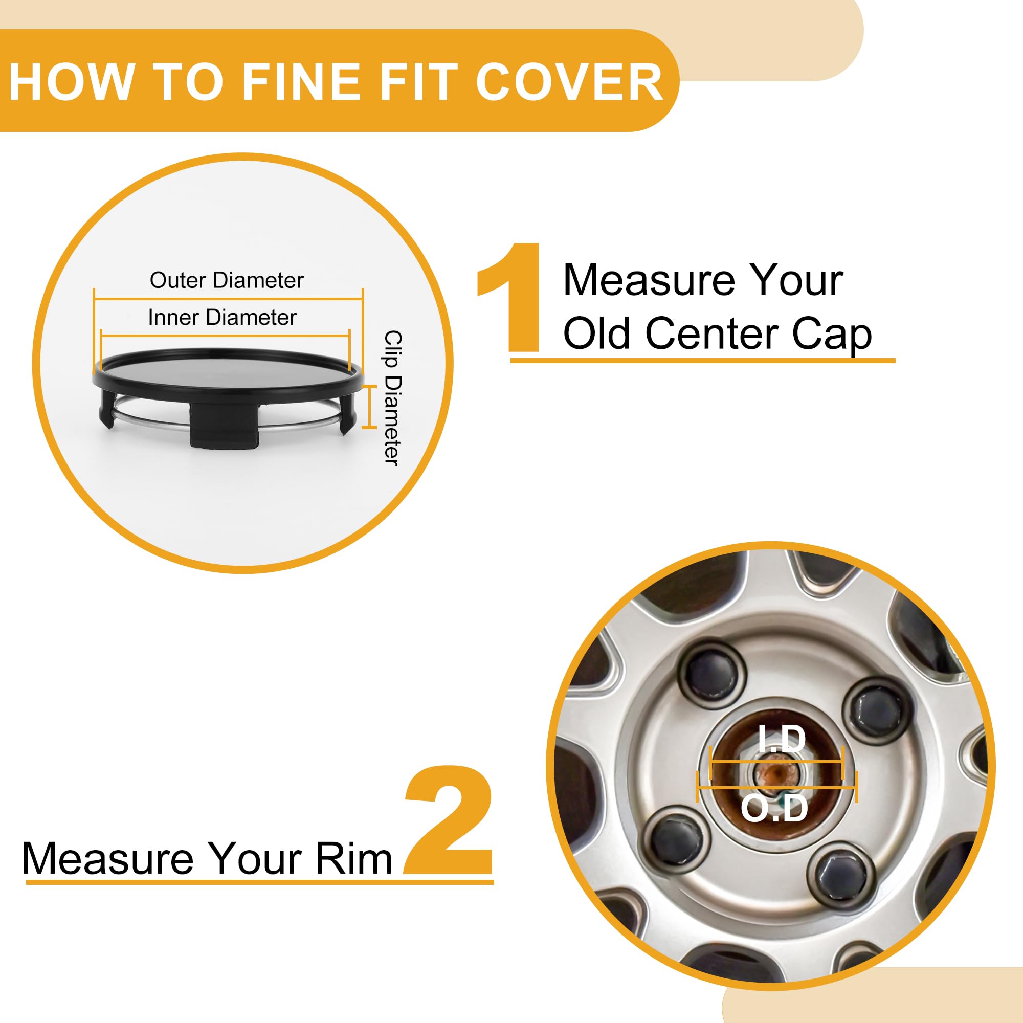 1 Pc 65mm 2 56 OD - Universal Car Wheel Hub Center Caps - Auto Hub Covers Automotive — view 3