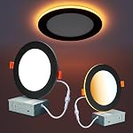 Togalonn Pot Lights LED 4 Inch with Nightlight, Dimmable & 5CCT Recessed Lighting, Exterior Soffit Canless Downlight, ETL Listed, IC Rate, 9W, 2 Pack