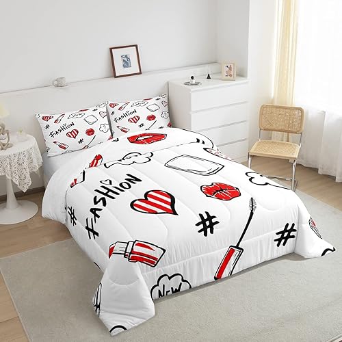 Miniatura 10 de Edredón acolchado de plantas tropicales, colorido juego de edredón con estampado botánico para niños, niñas y jóvenes, juegos de ropa de cama de