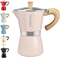 Vista 9 de Mongdio Cafetera de Espresso para Estufa Moka Pot, Cafetera de Café Cubano Cafetera de estufa Moka Espresso Italiano Greca Cafetera Percoladora, 6