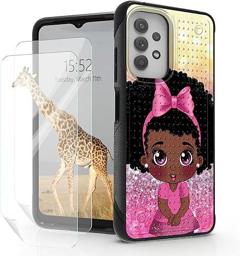 Miniatura 15 de Funda para Samsung Galaxy A23 Galaxy A13 4G/5G, Galaxy A04, Galaxy A04S, Galaxy A32 5G, con 2 protectores de pantalla, funda protectora híbrida