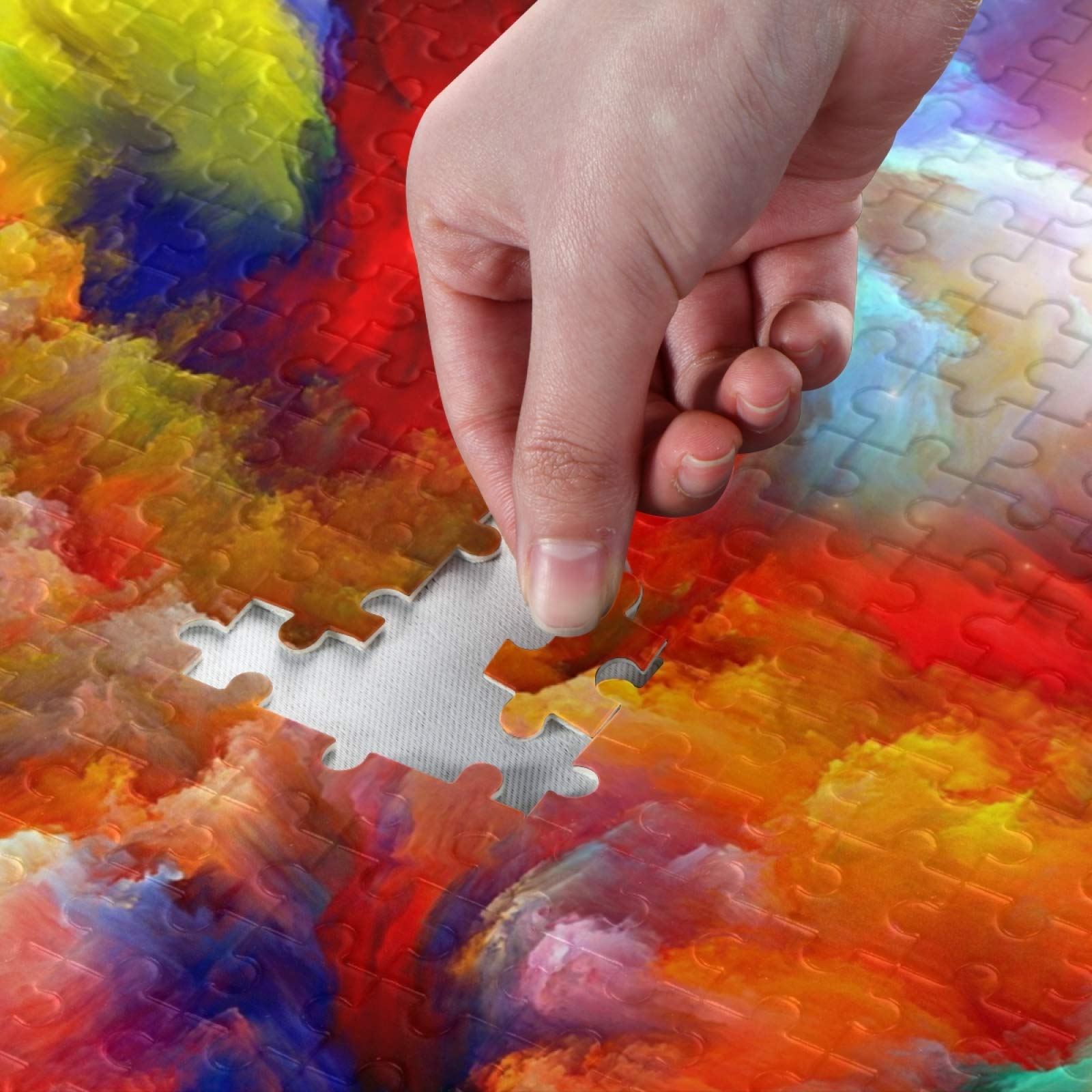 1000 Teile Puzzle „Bunte Regenschirme“ – 70x50cm, Kunst-Collage, Mit Buchstaben-Rückseite, Für Erwachsene