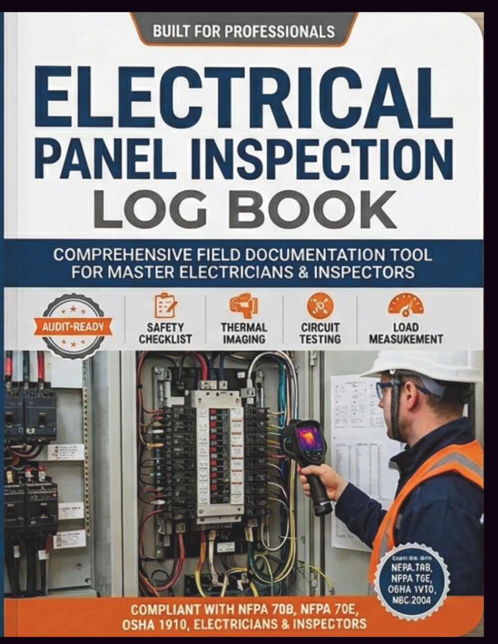 Electrical Panel Inspection Log Book: NFPA 70B & OSHA Compliant | Circuit Breaker Testing, GFCI/AFCI Log, Arc Flash Verification, LOTO Records, ... and Facility Managers | 175 Pages, 8.5 x 11