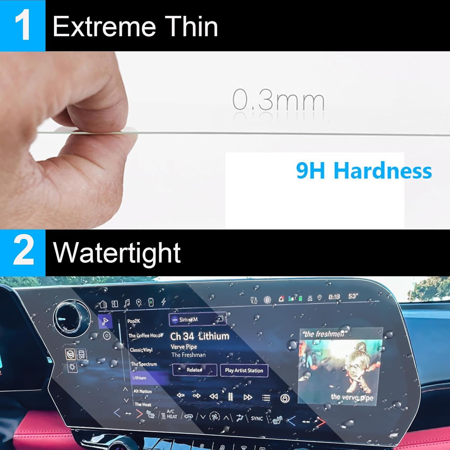 TTCR-II 2 PCs Compatible With 2024 2025 2026 Chevy Blazer EV Screen Protector Traverse Navigation Display, for 2024 2025 2026 Blazer EV Screen Protector and Traverse Touchscreen 17.7 Inch