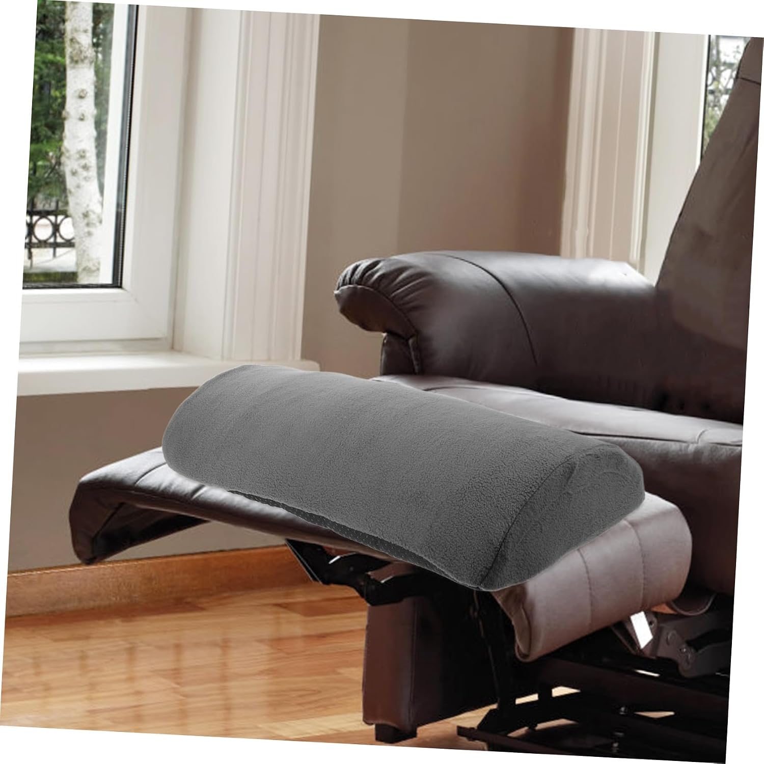 Leg Pillow for Recliner Chair 21.3x10x3.5 Grey Slow Rebound High Resilience Memory Foam Foot Rest Cushion for Leg Elevation and Lower Back Support in Lounger and Sofa
