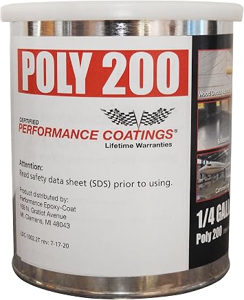 PerformanceDIY Poly 200 .75 Gallon UV-Stable, Abrasion-Resistant Clear Top Coat for Concrete & Epoxy Floors No Mixing Required Covers Up to 250 sq ft