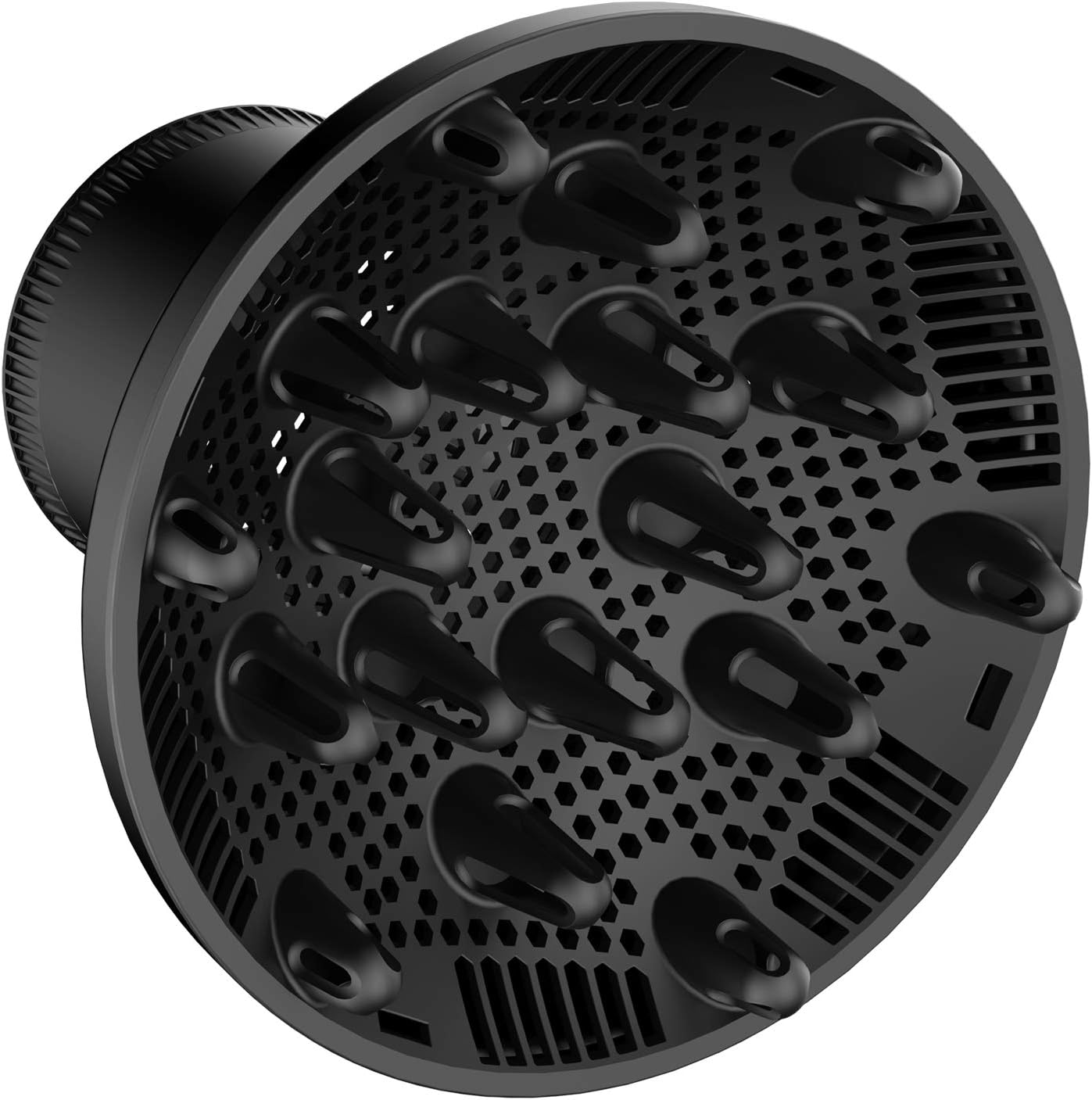 JOYWA Hair Diffuser for Curly Hair and Natural Wavy Hair, Diffuser Attachment for Hair Dryer, Professional Salon Tool (Universal Type 1.50 inch to 2.36 inch)