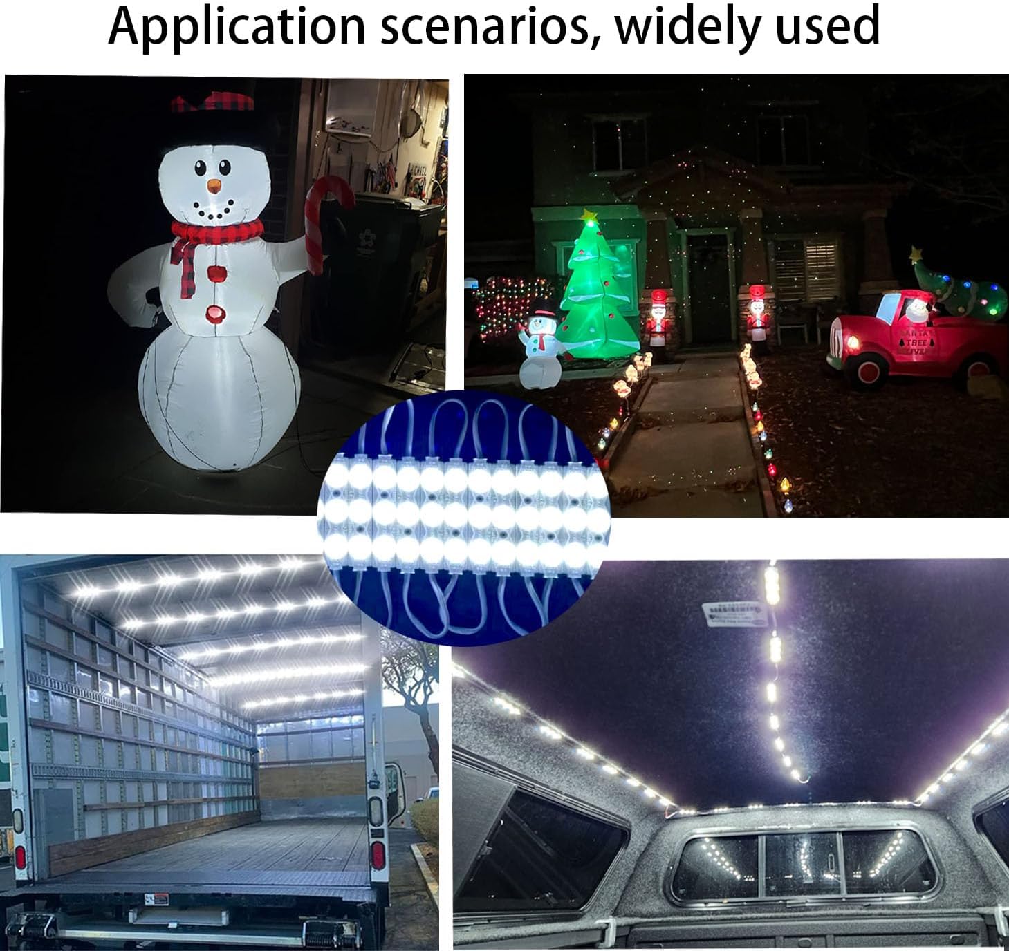 LED Module,Replacement Lights for Inflatables White 20pcs 9.8 Ft 2835 SMD 150LM Per LED Module IP65 Waterproof Christmas Inflatables Light for Letter Sign with Tape Adhesive Backside (White)