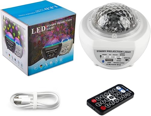 Miniatura 6 de Proyector de luz de estrella para dormitorio con control remoto, proyector de luz nocturna recargable por USB LED para niñas, proyector de luz de