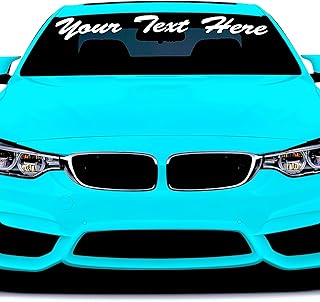 Custom Windshield Decal (Any Size & Color) for Car, Truck, Vehicle, Auto, Window, Glass, Vinyl Letters, Numbers, Personalized Text, Lettering Sticker