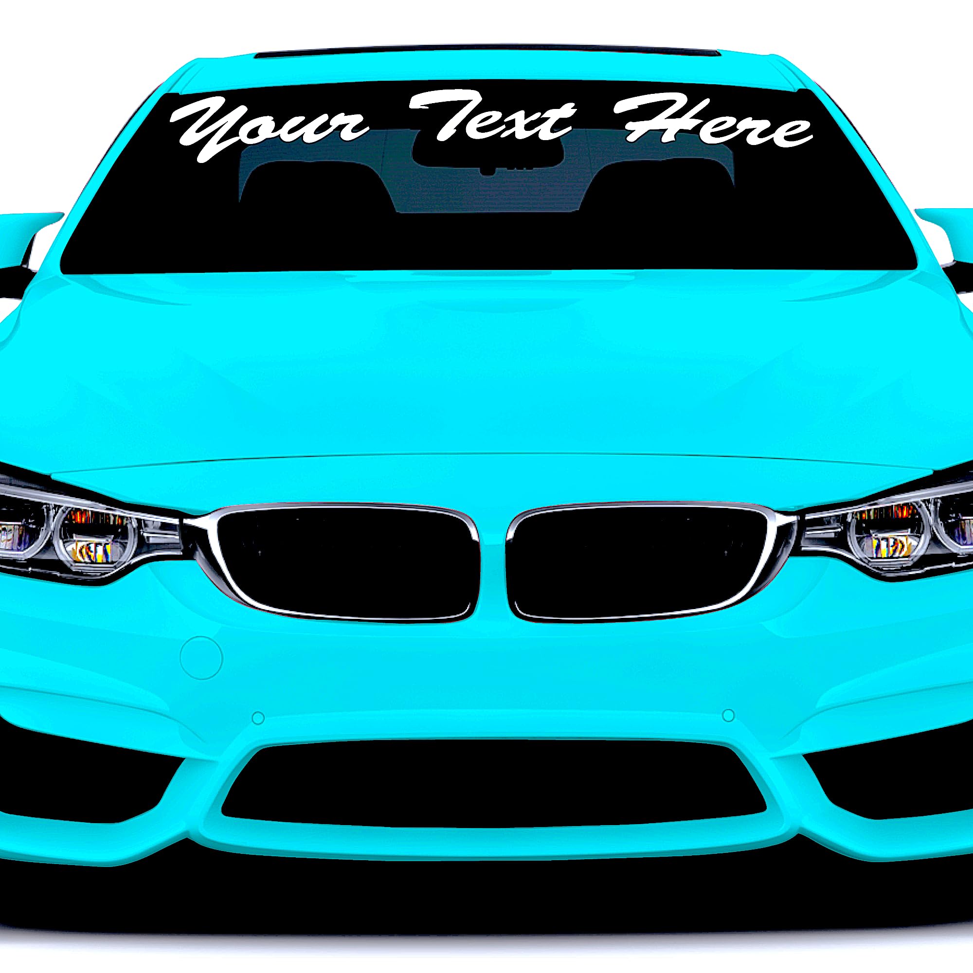 Custom Windshield Decal (Any Size & Color) for Car, Truck, Vehicle, Auto, Window, Glass, Vinyl Letters, Numbers, Personalized Text, Lettering Sticker