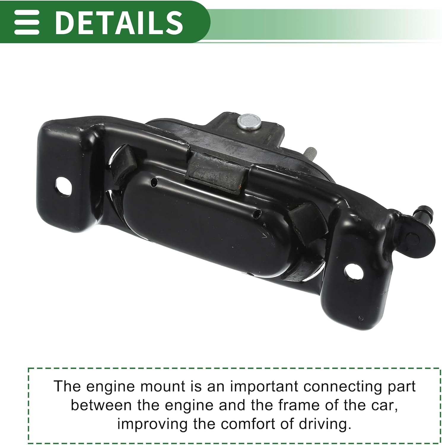 Motoforti Engine Motor Mount, Engine Mounting, for Chrysler Town & Country 3.6L 2011-2016, No.5273994AB, Black