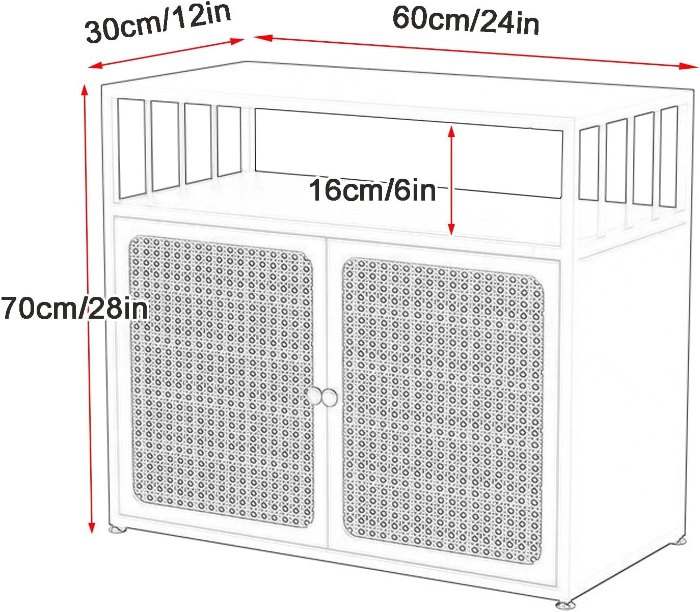 Fish Tank Stand, Terrarium Table, Breeder Tank Cabinet, Aquarium Stand, Terrarium Stand, No Assembly(White,60*30*70 cm)