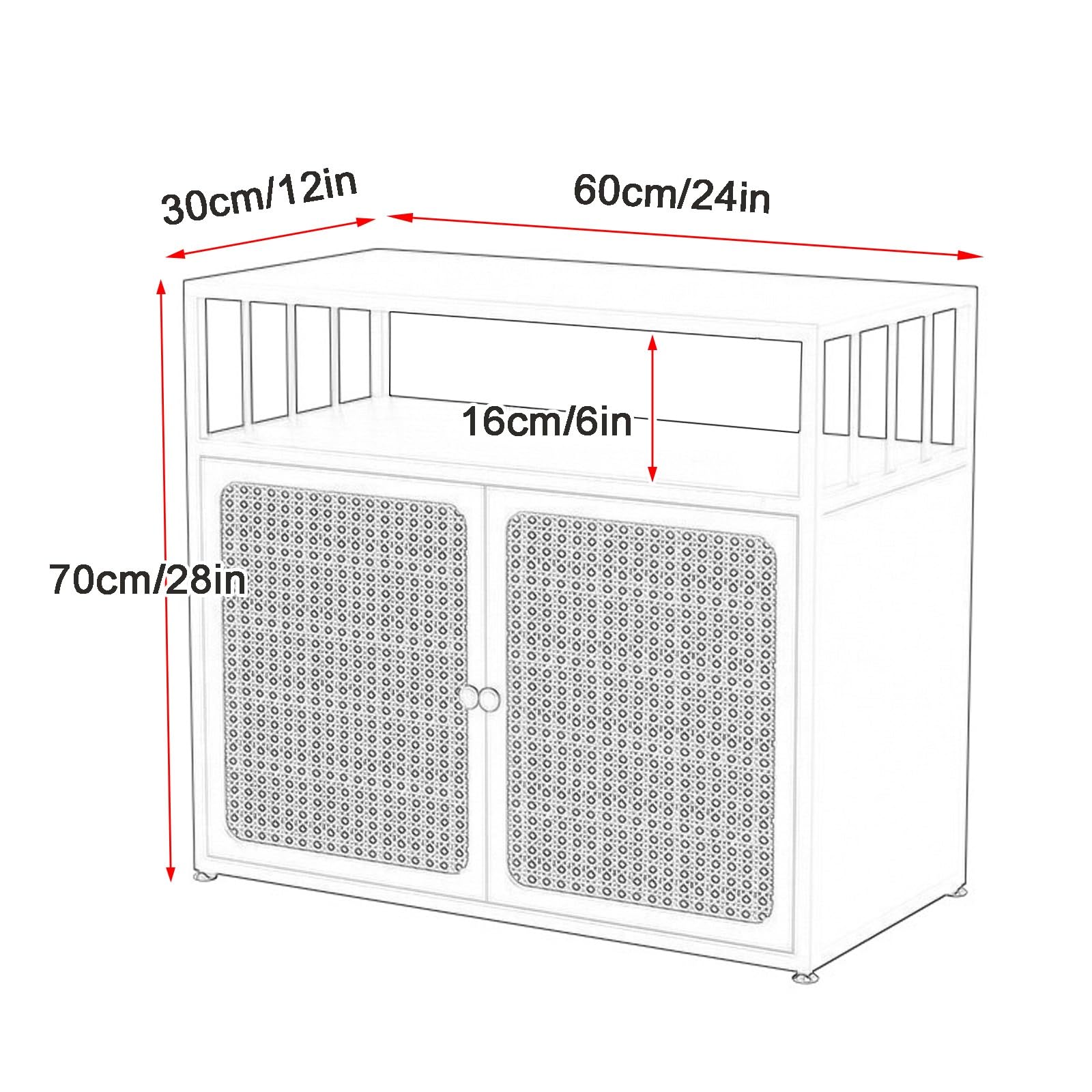 Aquariumunterschrank, Terrarientisch, Zuchtbeckenunterschrank, Reptilienterrarium-Unterschrank, Kein Aufbau Erforderlich(White,60*30*70 cm)
