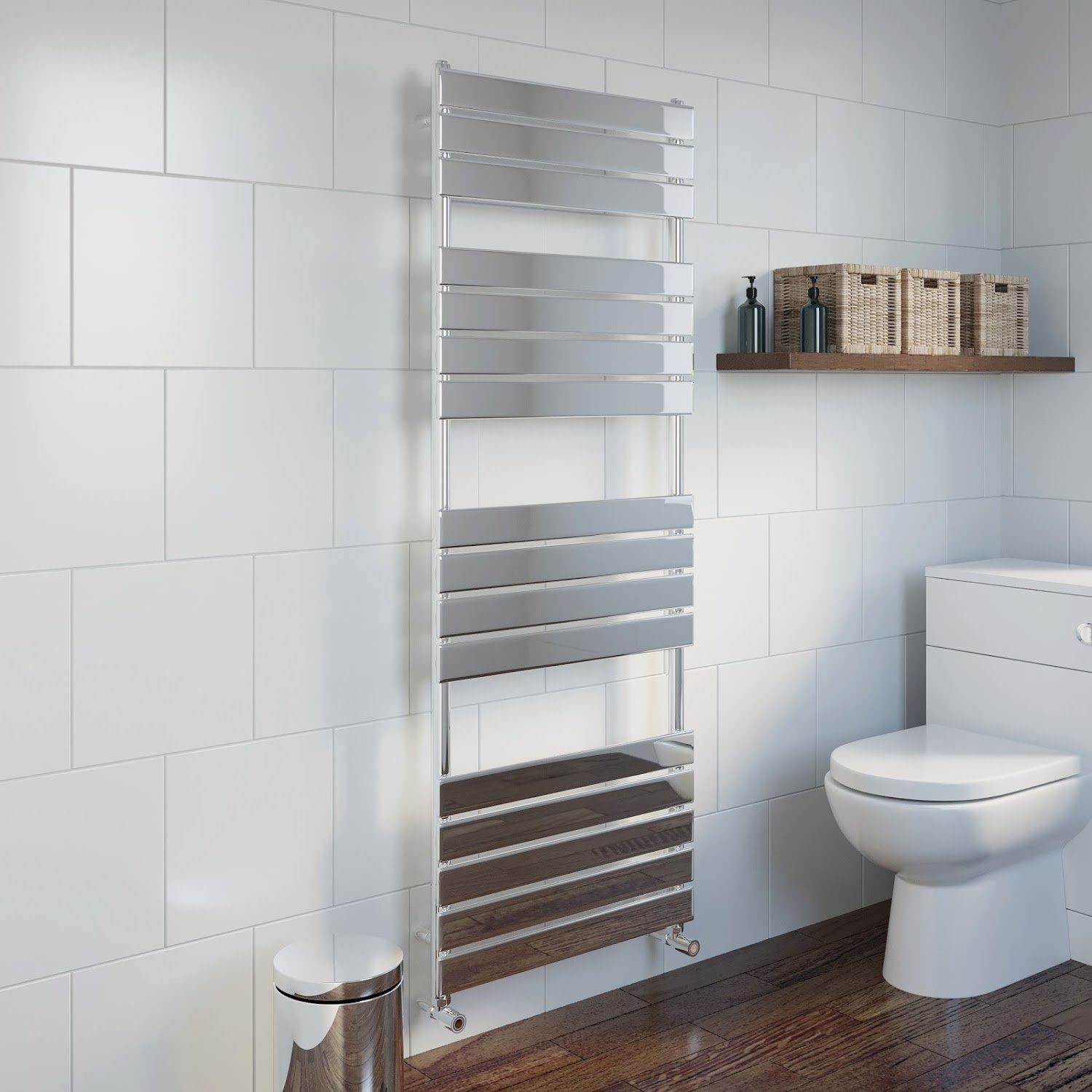 Valway Panel Heated Towel Radiator Chrome 1600 X 600Mm