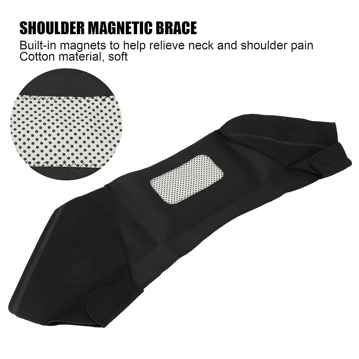 ZJchao Magnetic Shoulder Support Braces, Soft Cotton Self‑Heating Compression Sleeve for Shoulder Support, Stretchy Shoulder Brace