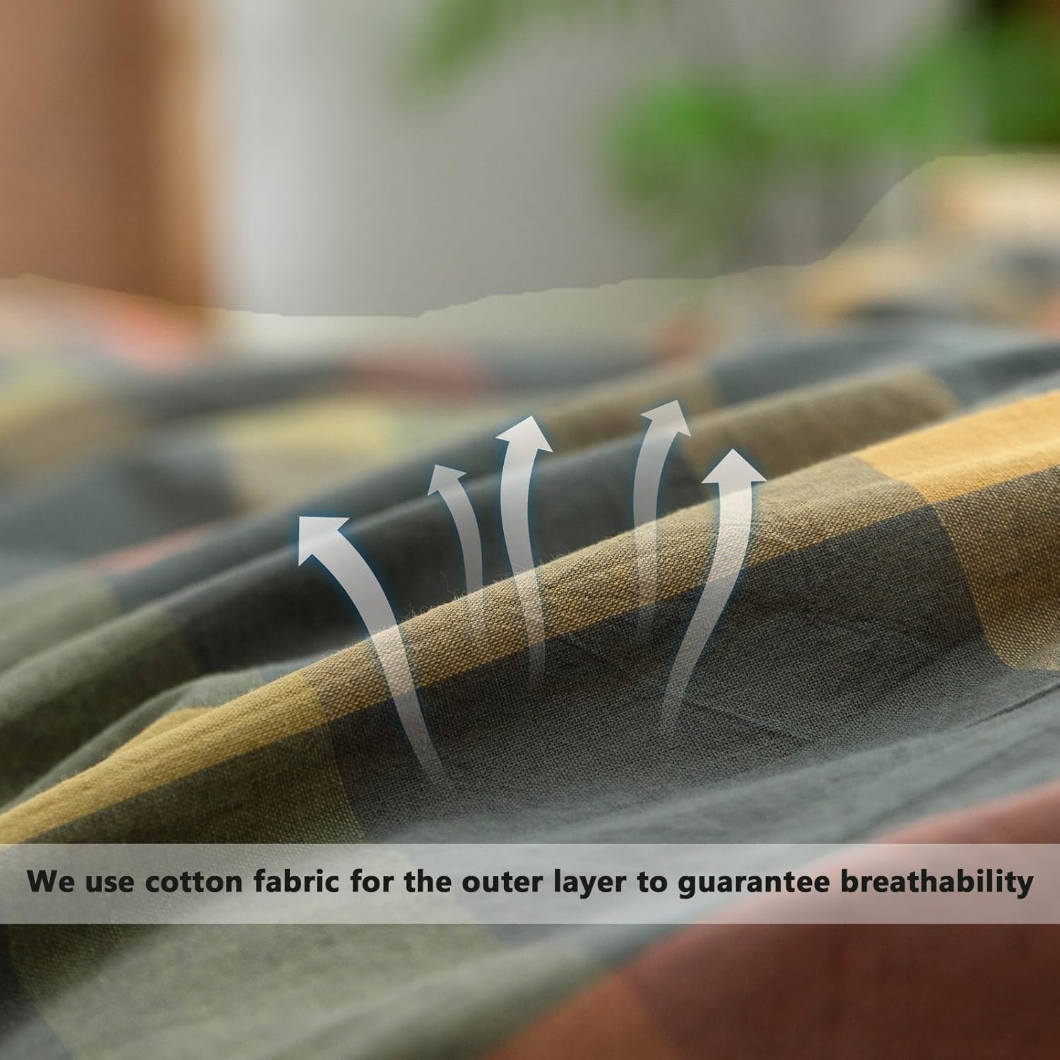 VM VOUGEMARKET Twin XL Comforter Set Modern Style Plaid Comforter Set Teen Boys Geometric Grid Bedding Comforter Set for All Seasons-68 x90