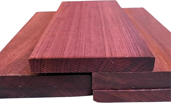 Purpleheart Wood Ends & Cutoffs Box 10 12 Pieces Tropical Hardwood S4S Scrap Lumber