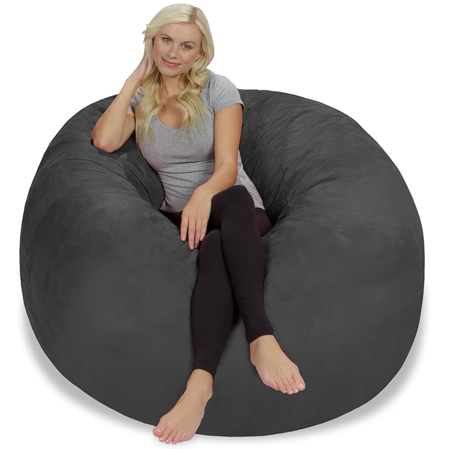 チルサック(Chill Sack) ビーズクッション　ピンク Chill Sack Bean Bag Chair, Memory Foam Lounger with Ultra