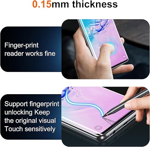Miniatura 6 de Paquete de 3+2 Unique Me compatible con Samsung Galaxy S10 de cobertura completa, protector de pantalla de TPU flexible y protector de lente de