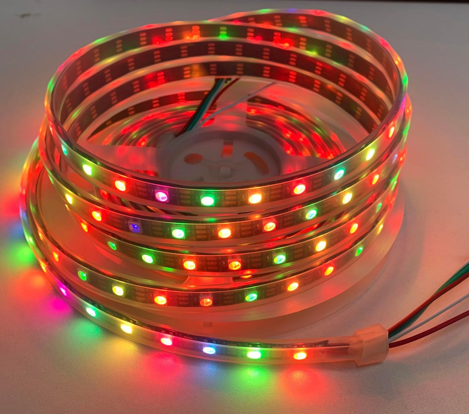 DC5V DC12V SK6812 RGBW LED-Streifen 4-in-1 Ähnlich WS2812B 30 60 144 LED Individuell Adressierbare Intelligente Pixel Magisches RGB CW WW Licht (5V RGBWW, 5M 60LED/M, White Pcb Ip65)