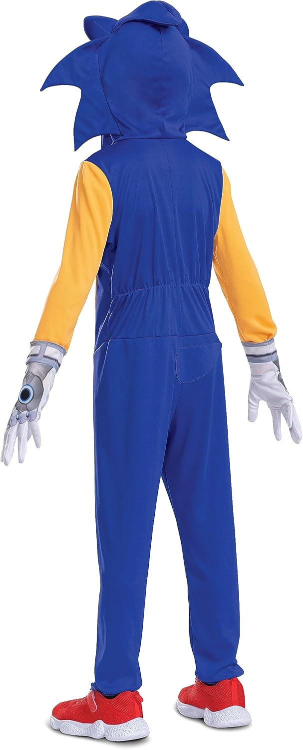 Vista 2 de Disguise Sonic Costumes for Kids, Official Sonic Prime Character Hooded Jumpsuits