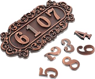 DOITOOL Apartment Number Doorplate 1 Set of Plastic Number Doorplate Decorative Embossment Doorplate Number Sign