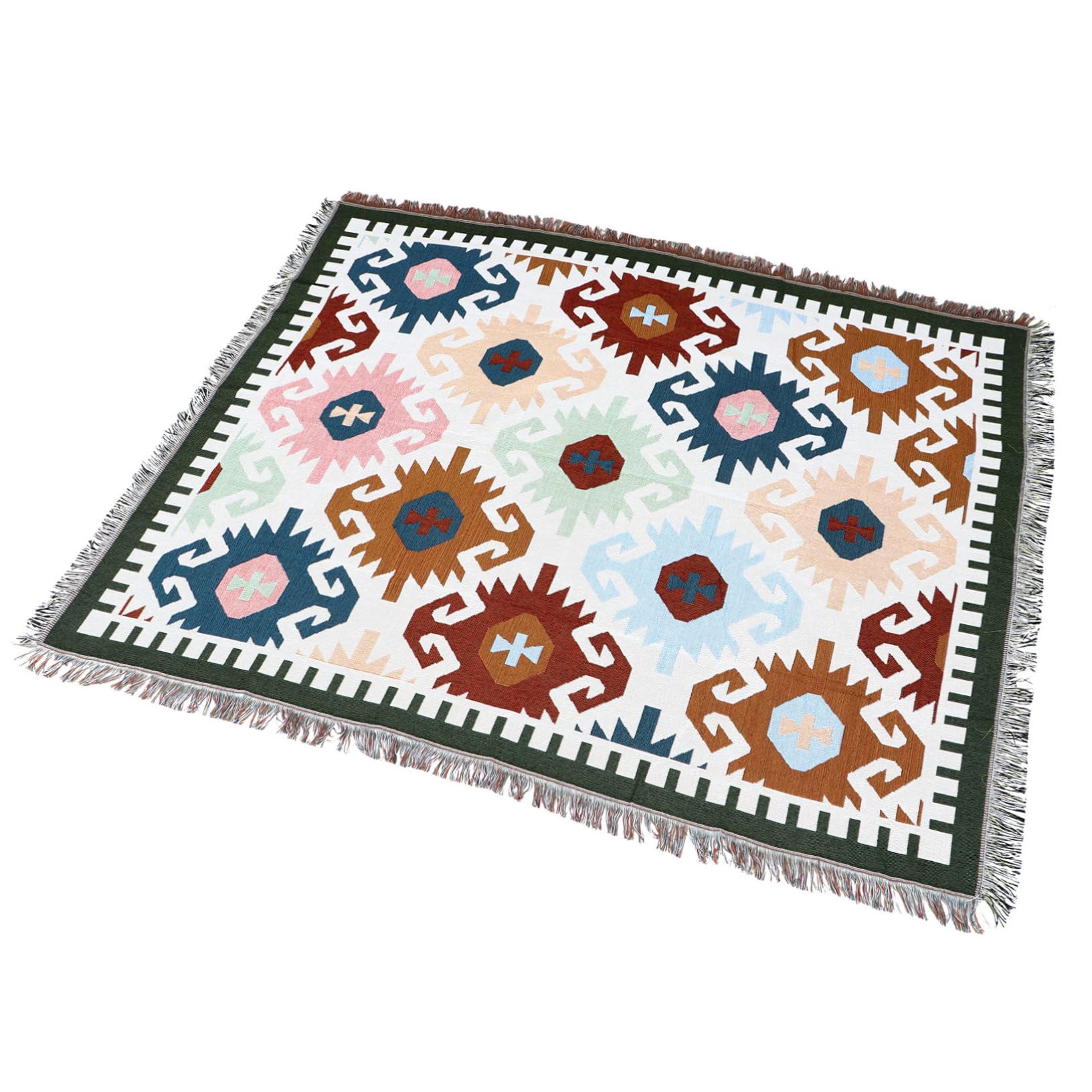 Couverture à franges coton : protégez votre canapé avec une décoration originale chaude