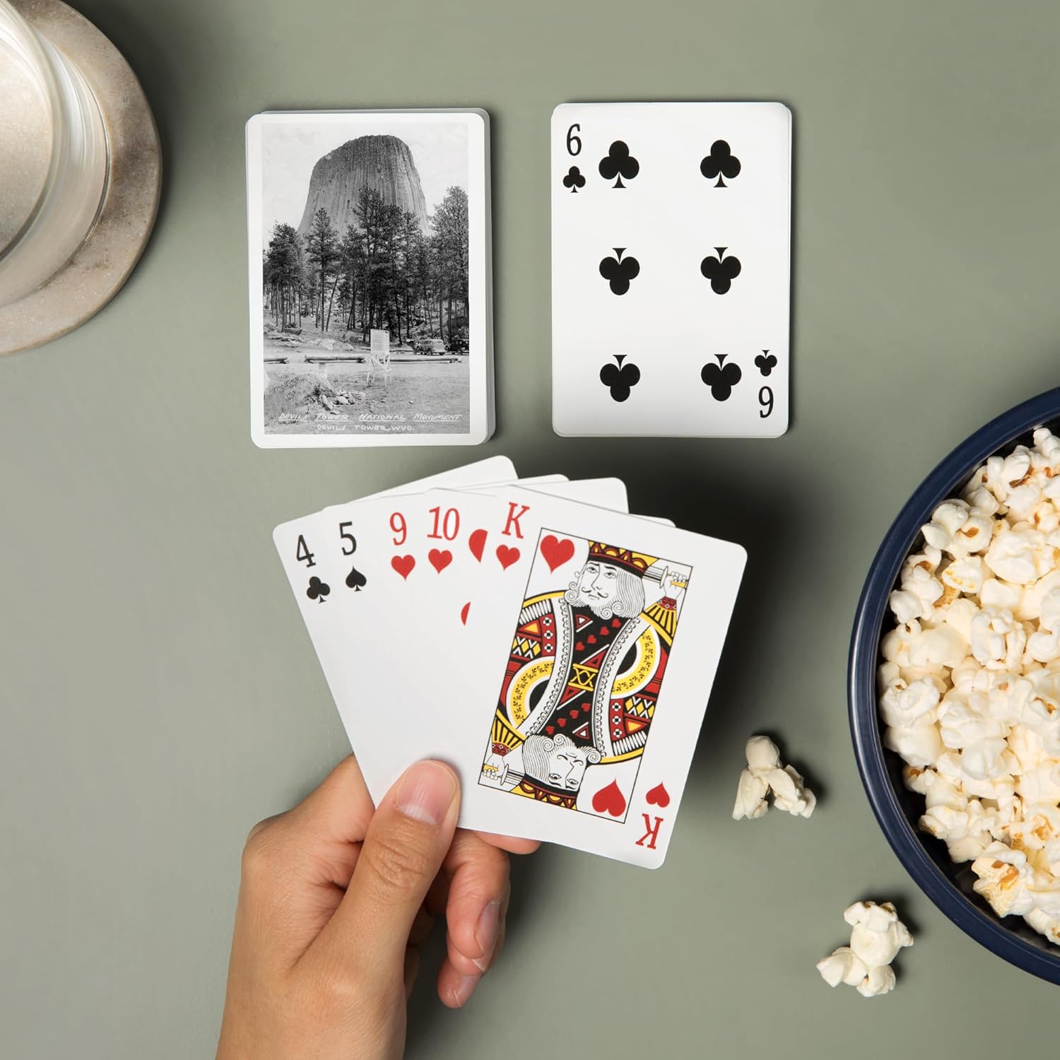 Lantern Press Wyoming, View of Devil's Tower National Monument Photograph, 52 Playing Cards for Adults, Poker Size Card Deck