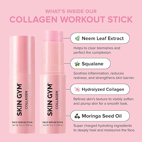 Miniatura 2 de Skin Gym Power Face Serum Multi Balm Stick Collection Brighten, Hydrate, Smooth Fine Lines, and Uneven Skin Tone Face & Eye Moisturizer Sticks