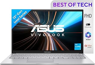 ASUS Vivobook 15, 15.6" FHD (1920 x 1080), Intel Core i3-1315U, (16GB RAM/512GB SSD/Intel® UHD/Win 11/M365 Basic (1Year)*/Backlit Keyboard/Office Home 2024/Cool Silver/1.70 kg), X1504VA-NJ2324WS