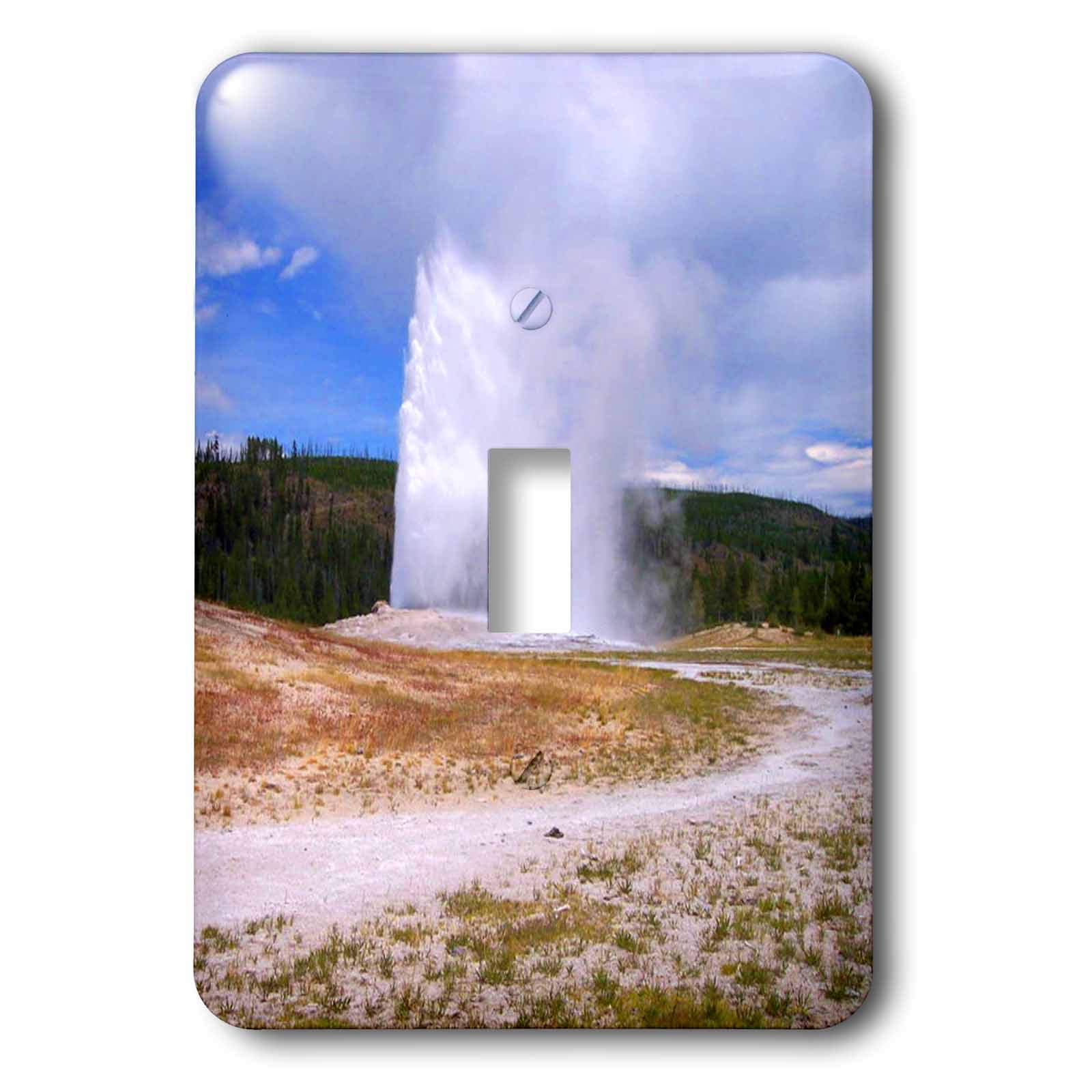 Interrupteur imprimé paysage Yellowstone Old Faithful multicolore - 3