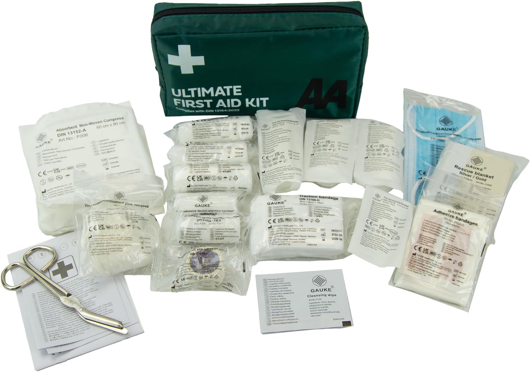 Ultimate First Aid Kit - AA0903 - A Family Essential For Car Home Holidays Travel Camping Caravans Office, Black
