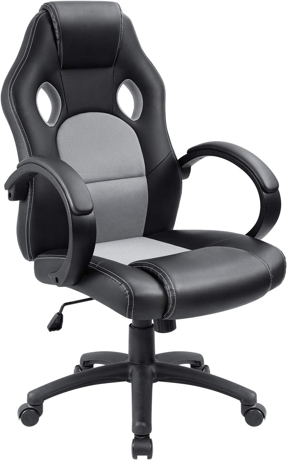 Furmax High Back Office Gaming Chair Computer Desk Chair,Ergonomic Adjustable Racing Chair,Task Swivel Executive Chair with Lumbar Support (Gray)