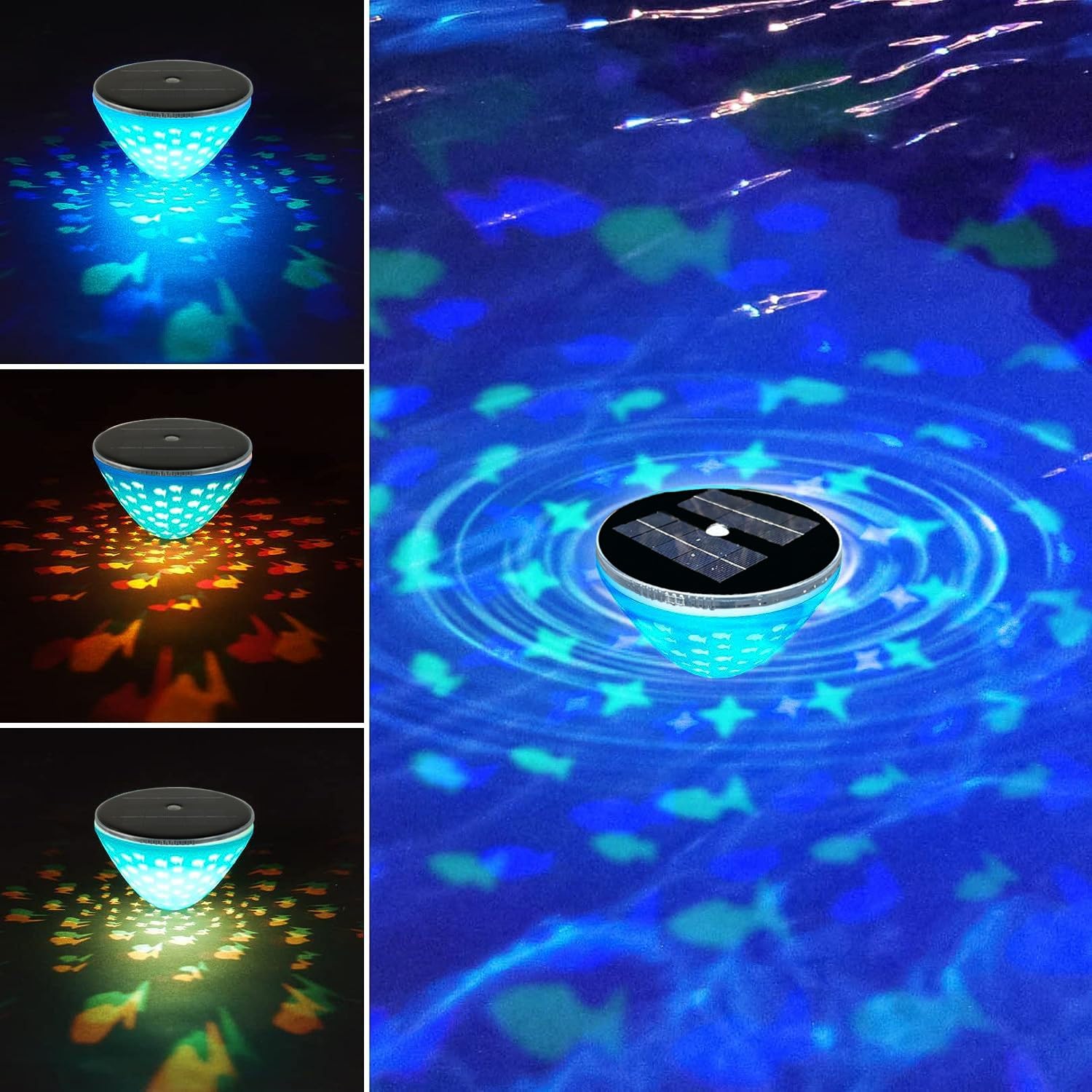 Accessoire Piscine, Lumiere Solaire, Lampe Piscine Led Etanche, Projecteur, pour Jacuzzi, Jardin, SPA, Fête