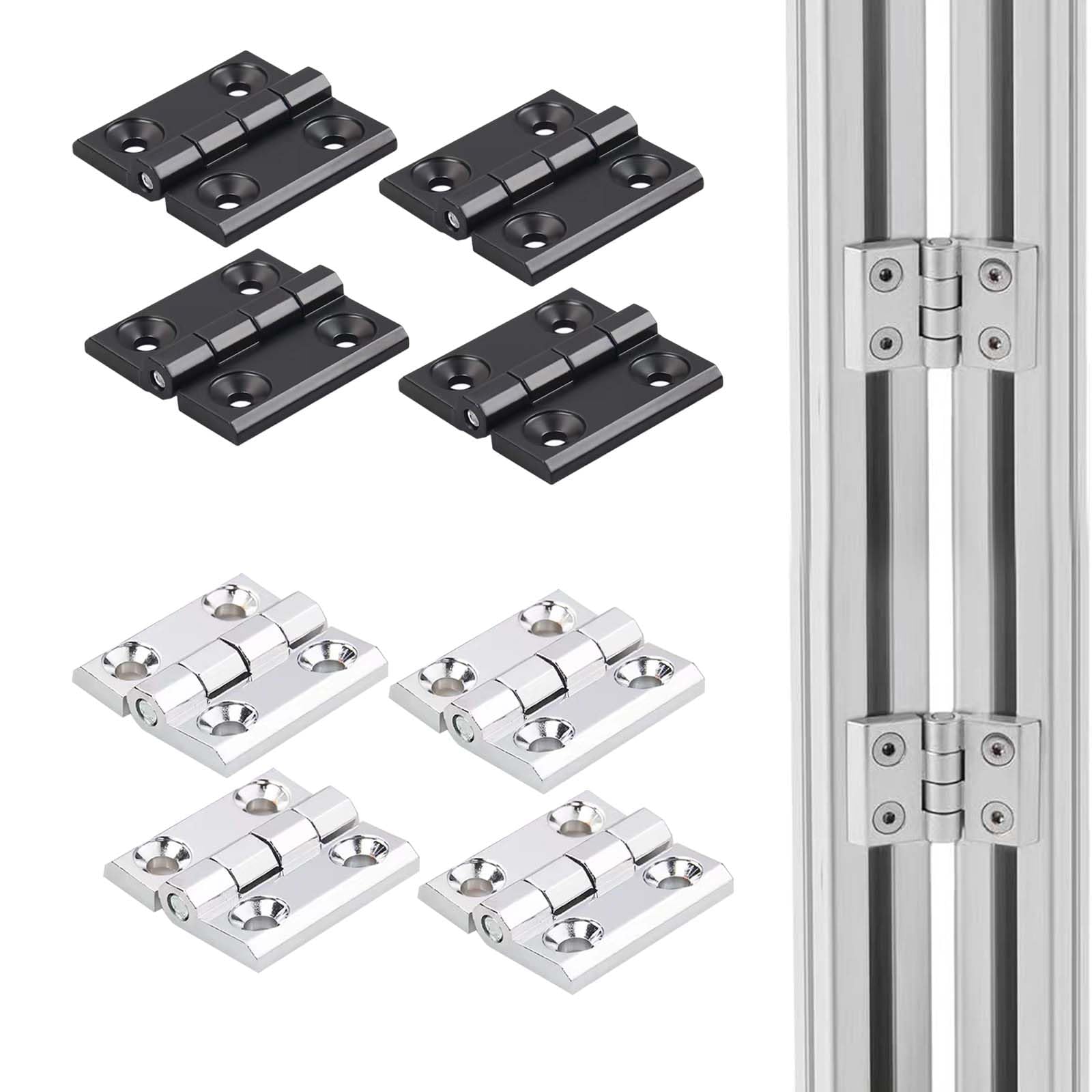 Cerniere，8pcs Cerniere A Testa Premium in Acciaio, Robuste E Resistenti, Perfette per Porte Diverse: Camere da Letto, Porte da Giardino, ECC.
