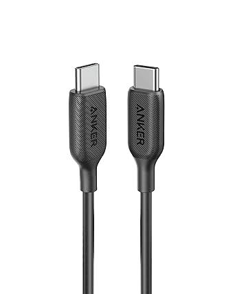 Anker Type C to Type C 3ft Black PD Cable, Super Fast Charging (50% Charge in 30 mins), Data Sync Compatibility & Power Delivery (PD) for iPhone 15, Samsung, OnePlus & others