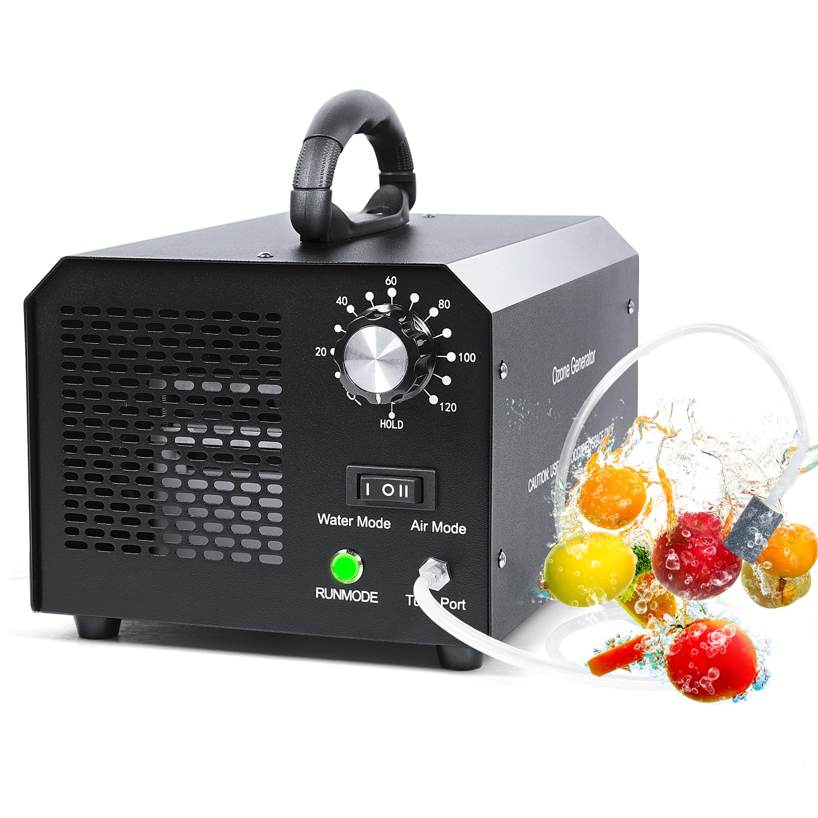 Generatore di Ozono per Acqua e Aria, 30,000 mg/h Purificatore d'aria Deodorante per 300㎡, Ozonizzatore Portatile con Timer per Abitazioni, Uffici, Ristoranti, Hotel, Bagni, Fumo, Animali Domestici