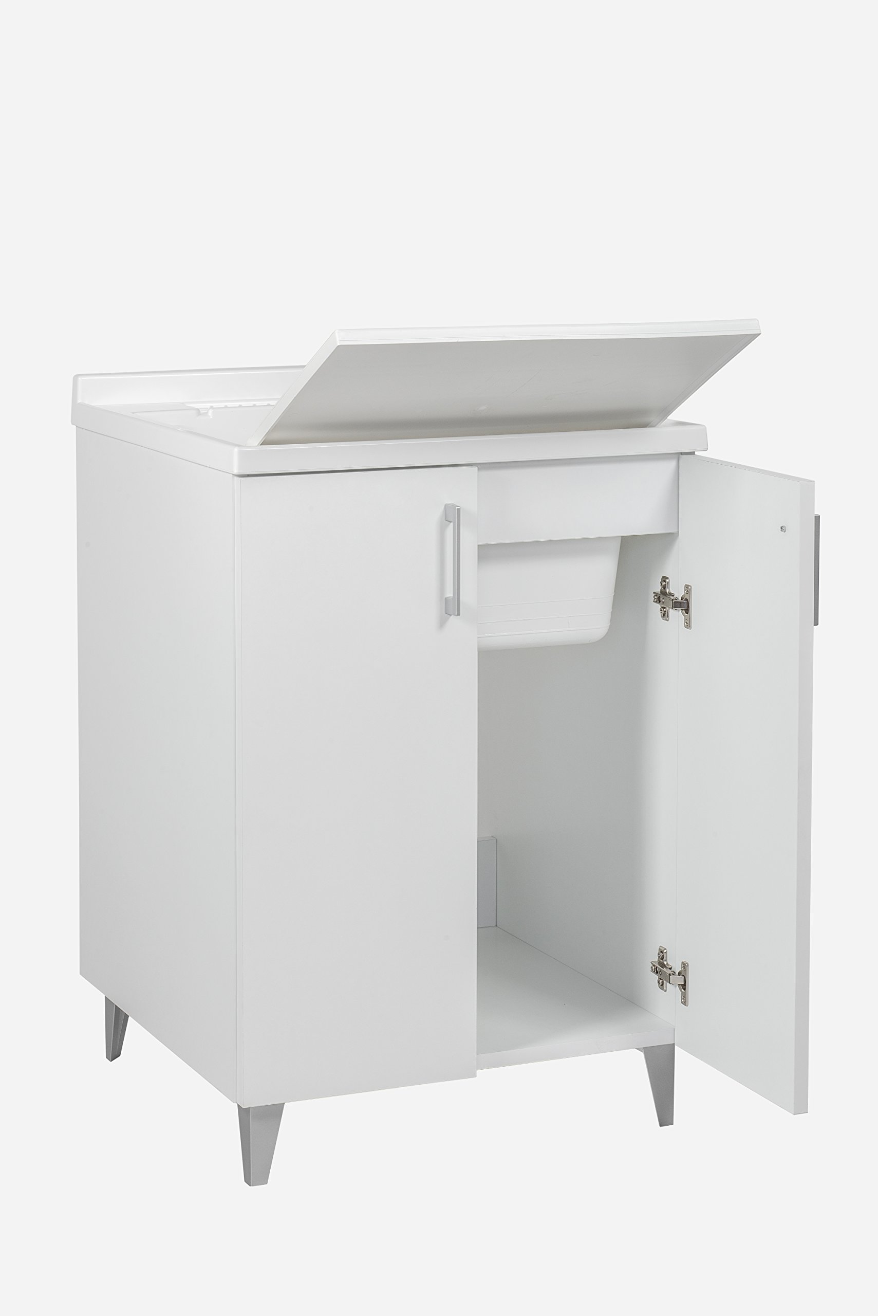 Lavatoio lavapanni in legno vasca resistente agli acidi + asse lavapanni 60x50