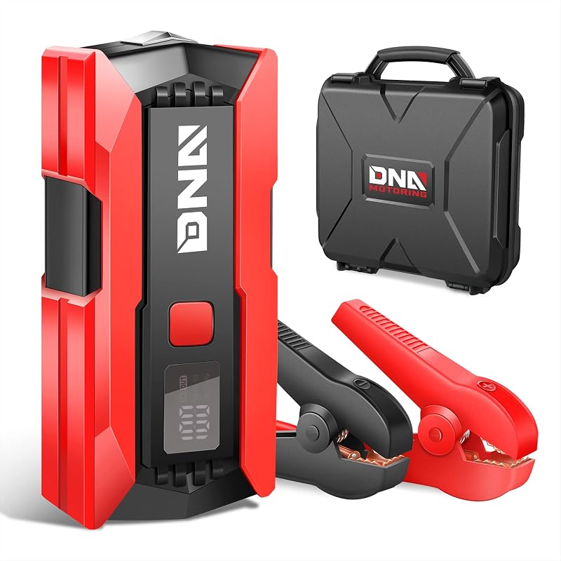 Auxiliar de Partida 12 V 2000 A DNA MOTORING para Moto, Carro, SUV, Caminhão e Van, até 8,0 L Gasolina ou 6,3 L Diesel, com Estojo TOOLS-00275
