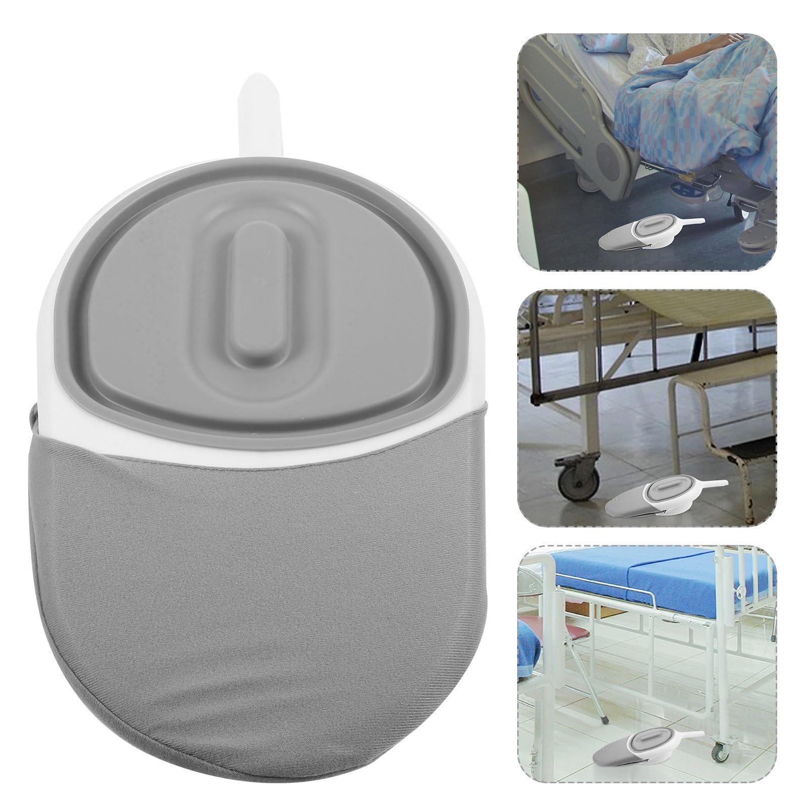 Padella Medica da Letto Bianca in Plastica, Maniglia | Forma Rotonda, Pulizia Semplice, Design Pratico e Leggero, Uso in Auto e Campeggio, Resistente a Deformazioni