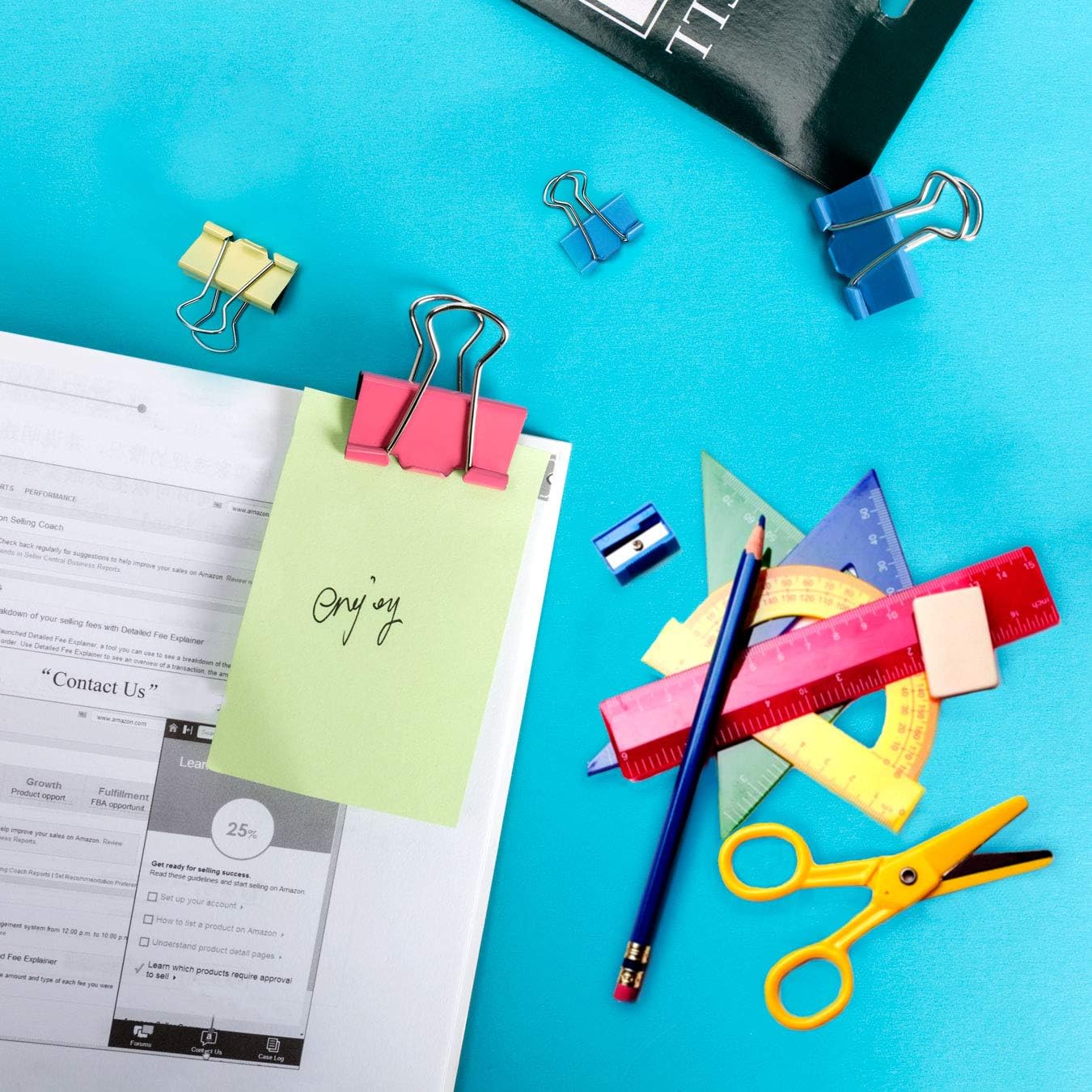 Binder Clips - Assorted Sizes, X Lar, Lar, Medium, Small, Mini Paper