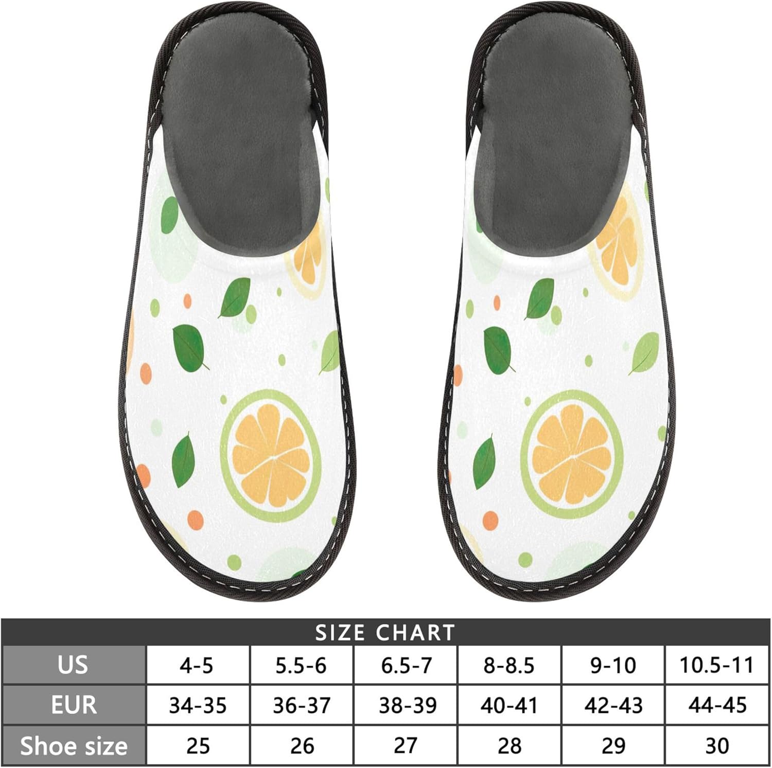 Orange Fruit House Slippers – Cozy Fuzzy Slippers for Guests, Washable & Disposable, Perfect for Shoeless Home, Spa & Hotel Use A112251