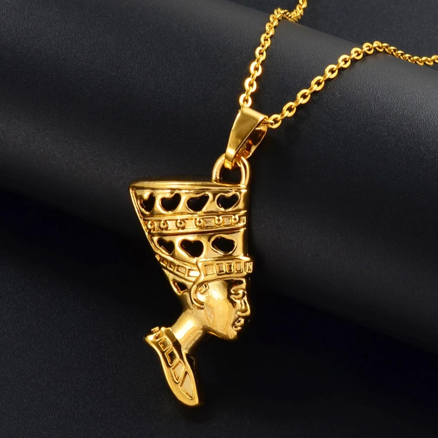 Egyptian Pharaoh Nefertiti Pendant Necklace | Egyptian Queen Nefertiti Pendant Necklaces for Women Men Jewelry African | Egyptian Necklace | Egyptian Necklace Women Men